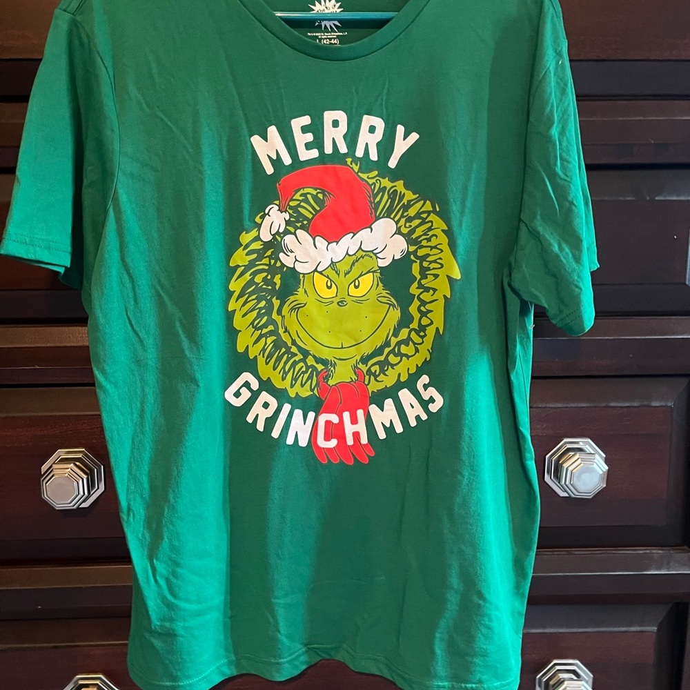 Men’s grinch T-shirts first one is size large the second one is XL